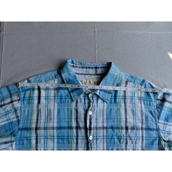 Y2K Buckle BKE 67 Regular Fit Short Sleeve Plaid Button Up Shirt Mens XXL Preppy - Picture 5 of 8